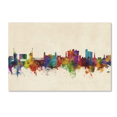 Michael Tompsett 'Fayetteville Arkansas Skyline' Canvas Art,16x24